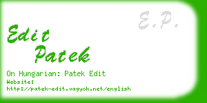 edit patek business card